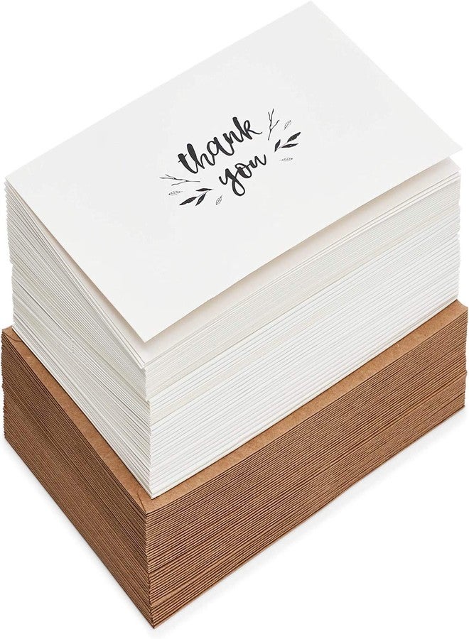 UE Thank You Notes with Brown Kraft Envelopes, Thank You Cards Set, Blank Inside, Handwritten Style for Baby Showers & Wedding (Pack of 24) - Image 4